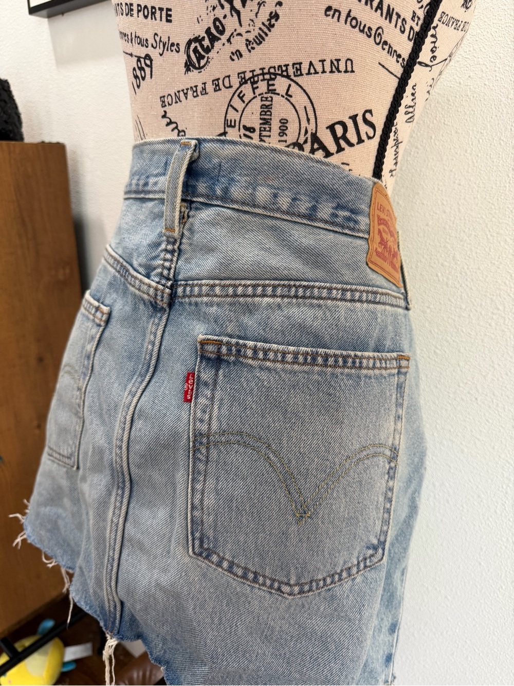 Levi's Light Blue High-Rise Denim Skirt